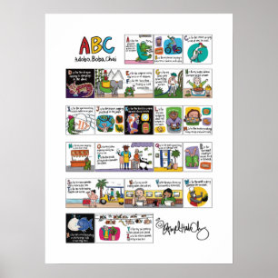 Póster ABC: Adobo, Boba, Chai 18x24 Poster