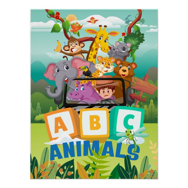 Póster ABC Animals (Anverso)