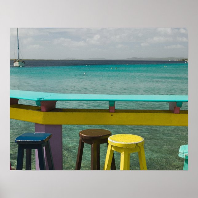Póster ABC Islands, BONAIRE, Kralendijk: Ocean View (Frente)