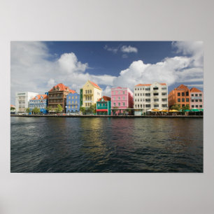 Póster ABC Islands, CURACAO, Willemstad: Harborfront