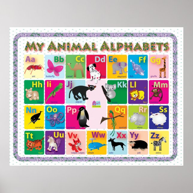 Póster ABC: Mis alfabetos animales (Frente)