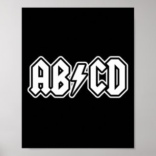 Póster Abcd Diversión De Vuelta A La Escuela Profesor Est