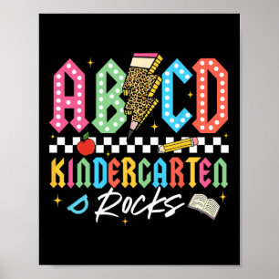 Póster Abcd Jardín de Infancia Rocks Lápiz Relámpago Maes