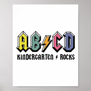 Póster Abcd Kindergarten Rodea A La Escuela De Jardines D