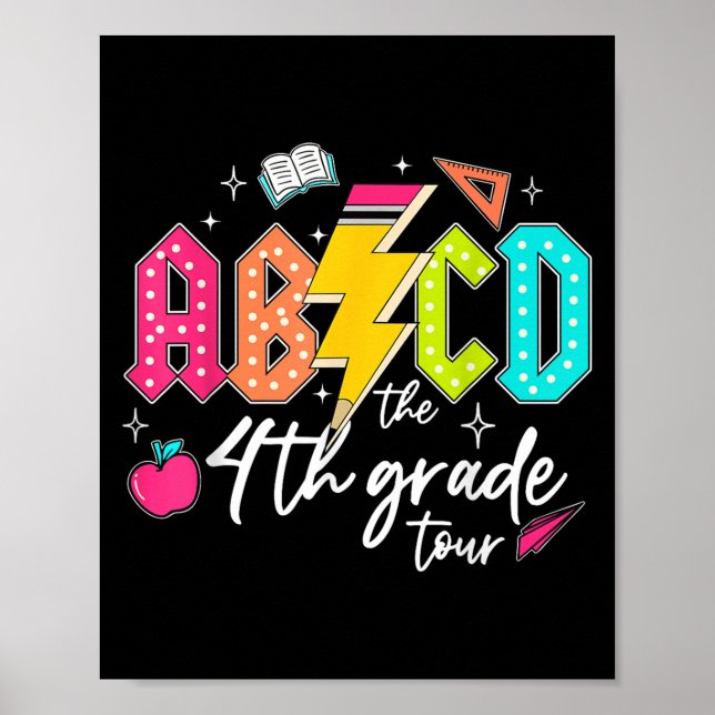 Póster Abcd Los Niños De Rock Lightning Rock De Cuarto Gr (Frente)