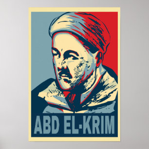 Póster Abd el-Krim Rif Líder Esperanza Estilo Abdelkarim
