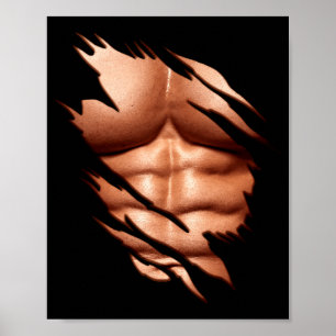 Póster Abdominales Rotos Clic Divertido