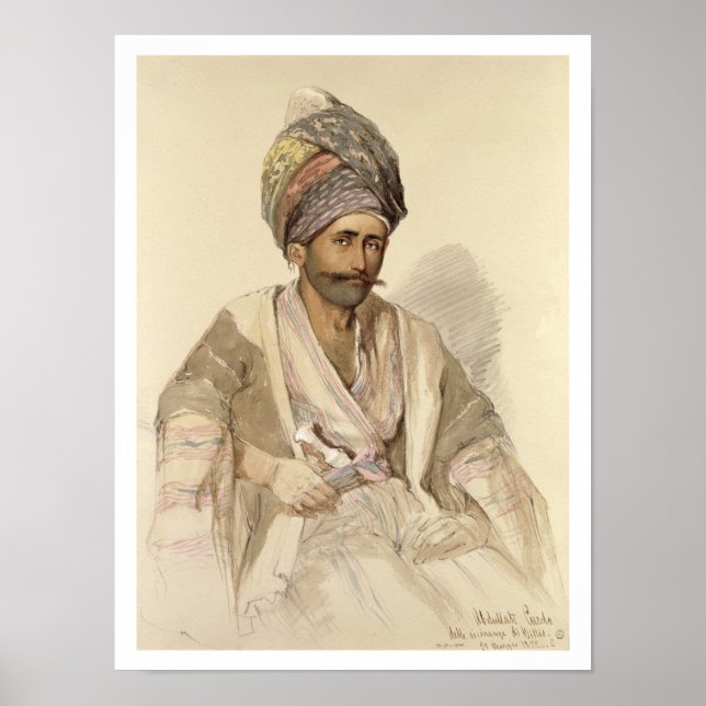 Póster Abdullah - Kurdo de Bitlis, 1852 (Frente)