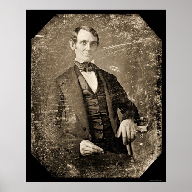 Póster Abe Lincoln Daguerreotipo 1846 (Frente)