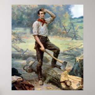 Póster Abe Lincoln -- El divisor del carril