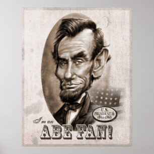 Póster Abe Lincoln Fan