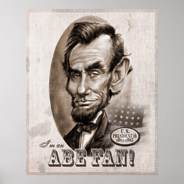 Póster Abe Lincoln Fan (Frente)