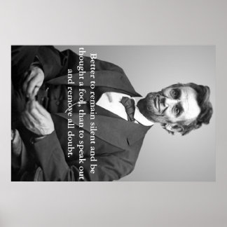 Póster Abe Lincoln quote poster
