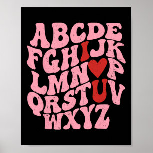 Póster Abecedario Alfabeto Me Encanta Profesor De Inglés