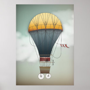 Póster Abeelle   Steampunk Travel