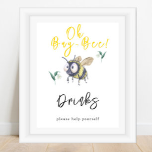 Póster Abeja acuarela - Bebidas