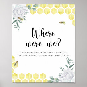 Póster Abeja acuarela - Dónde estábamos