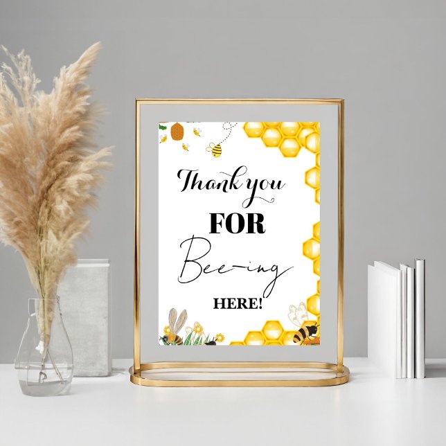 Póster Abeja amarilla Gracias por la ducha de bebé regalo (Subido por el creador)