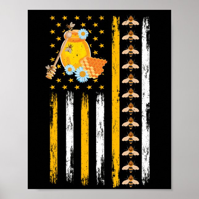Póster Abeja Bandera Abeja Abeja Abeja Amante Amante (Frente)