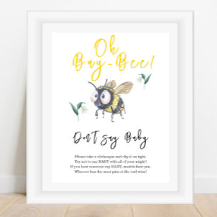 Póster Abeja Bebé - No digas bebé