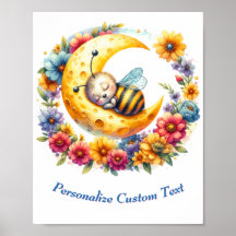 Abeja Bumble Bebé Linda Personalizada Durmiendo en