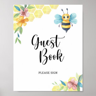 Póster Abeja bumble \ Libro de invitados