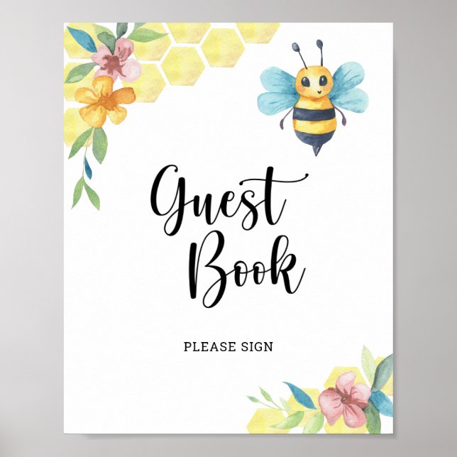Póster Abeja bumble \ Libro de invitados (Frente)