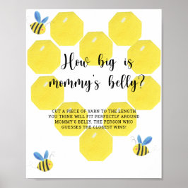 Póster Abeja bumble qué grande es la barriga de mamá jueg