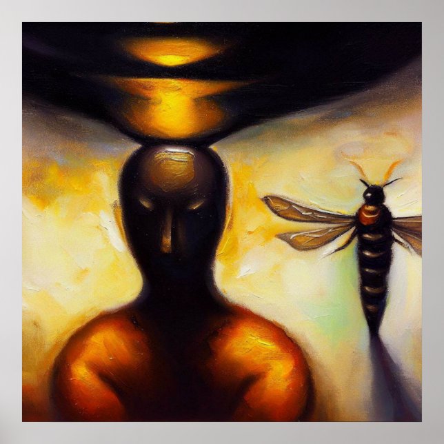 Póster Abeja de animales espirituosos 3 (Frente)