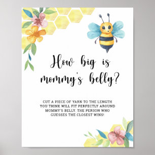 Póster Abeja de burbujas cuán grande es el juego de la ba
