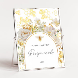 Póster Abeja de las flores silvestres deja tu receta aquí