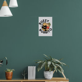 Póster Abeja Divertida Burrito Zumbante