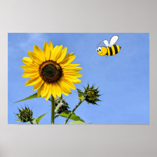 Póster Abeja Feliz.