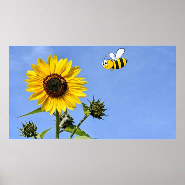 Póster Abeja Feliz. (Frente)