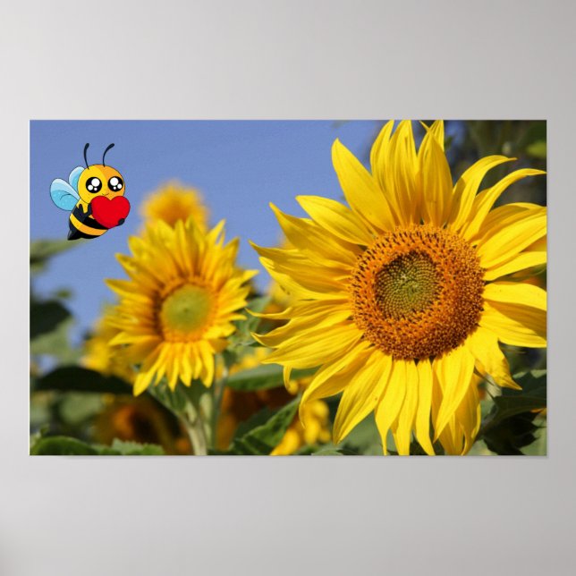 Póster Abeja Feliz. (Frente)