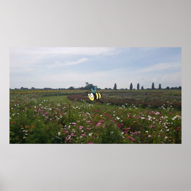 Póster Abeja Feliz. (Frente)