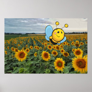 Póster Abeja Feliz.