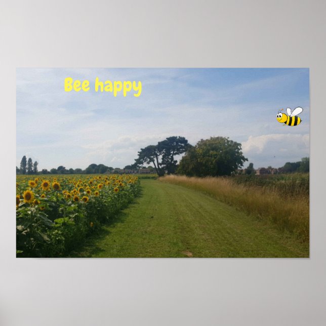 Póster Abeja Feliz. (Frente)