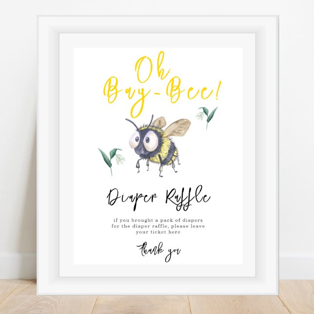 Póster Abeja - Juego de rifa de pañales (Subido por el creador)