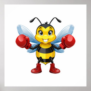 Póster abeja melífera europea