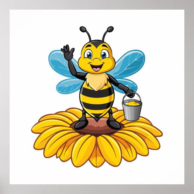 Póster abeja melífera europea (Frente)