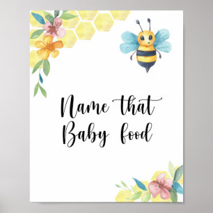 Póster Abeja - nombre esa comida para bebé