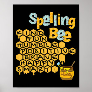 Póster Abeja Ortográfica Amable Positivo Amabilidad Mujer