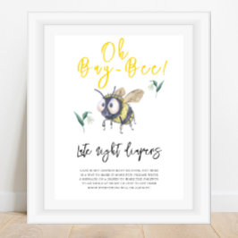 Póster Abeja - Pañales de noche