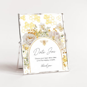 Póster Abeja pradera con ideas de noche. Boda de tarro de
