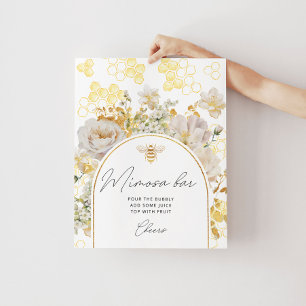 Póster Abeja pradera floral Mimosa bar Poster
