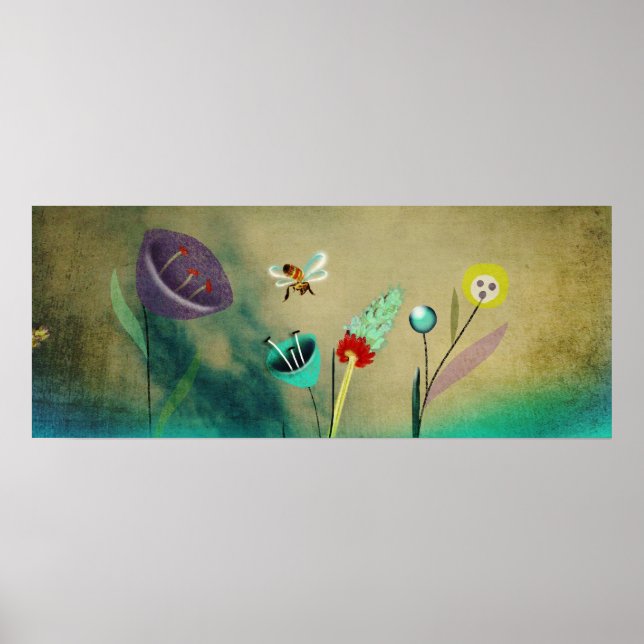 Póster Abeja Viajera Impreso (Frente)