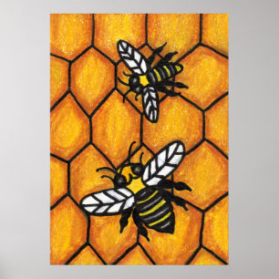 Póster Abejas insólitas en el Honeycomb