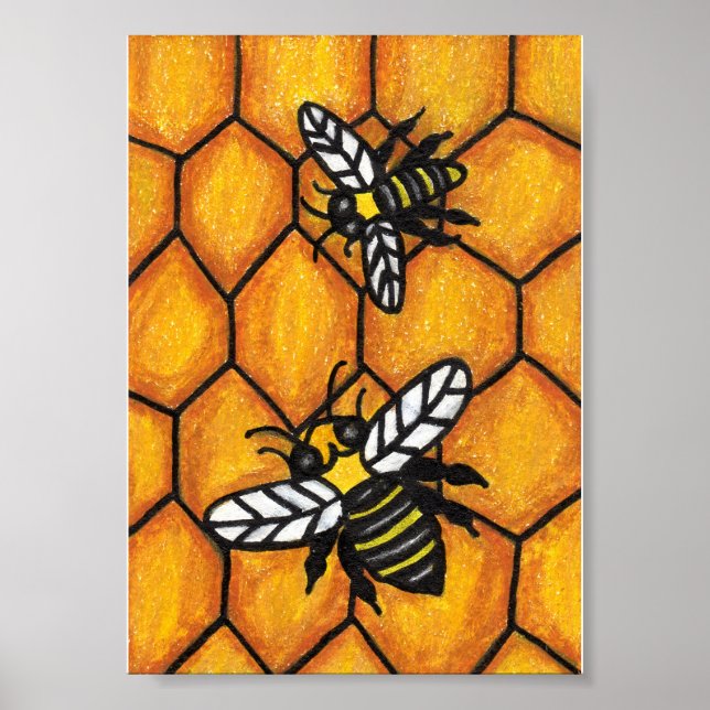 Póster Abejas insólitas en el Honeycomb (Frente)