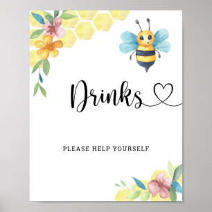 Póster Abejorro - Bebidas sírvete tú mismo